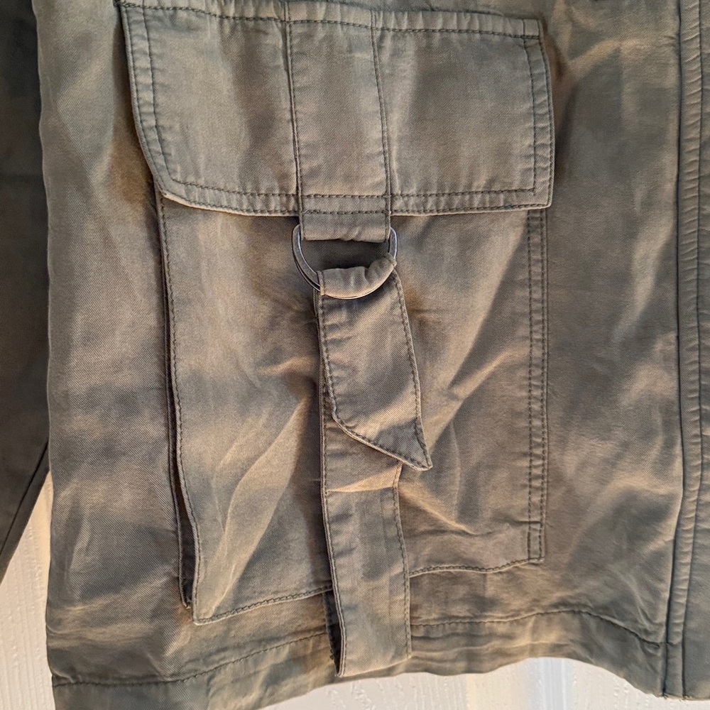 KUT from the Kloth Army Green Lightweight Utility Jacket, Size XL - Picture 8 of 11